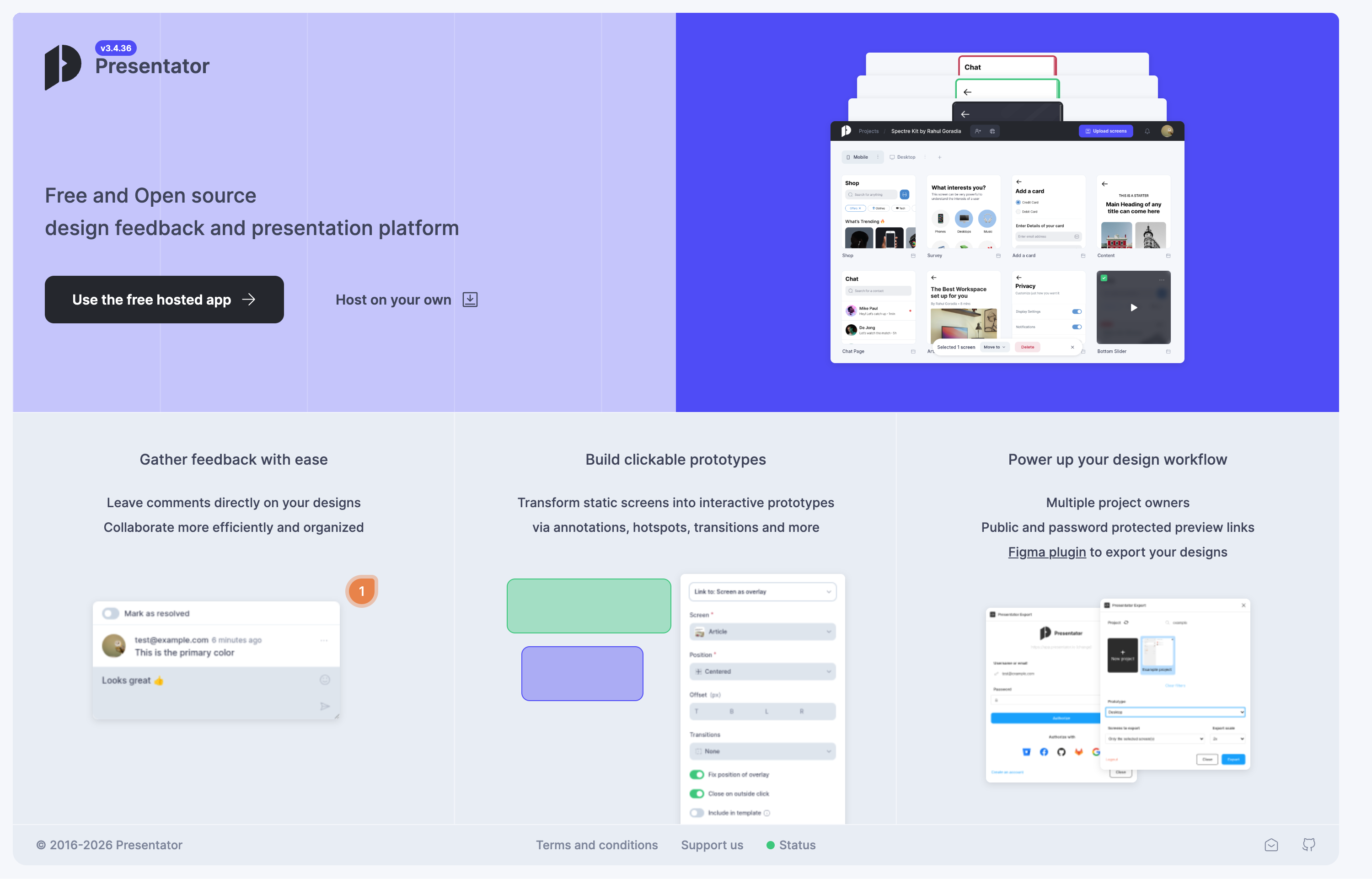 Presentator screenshot