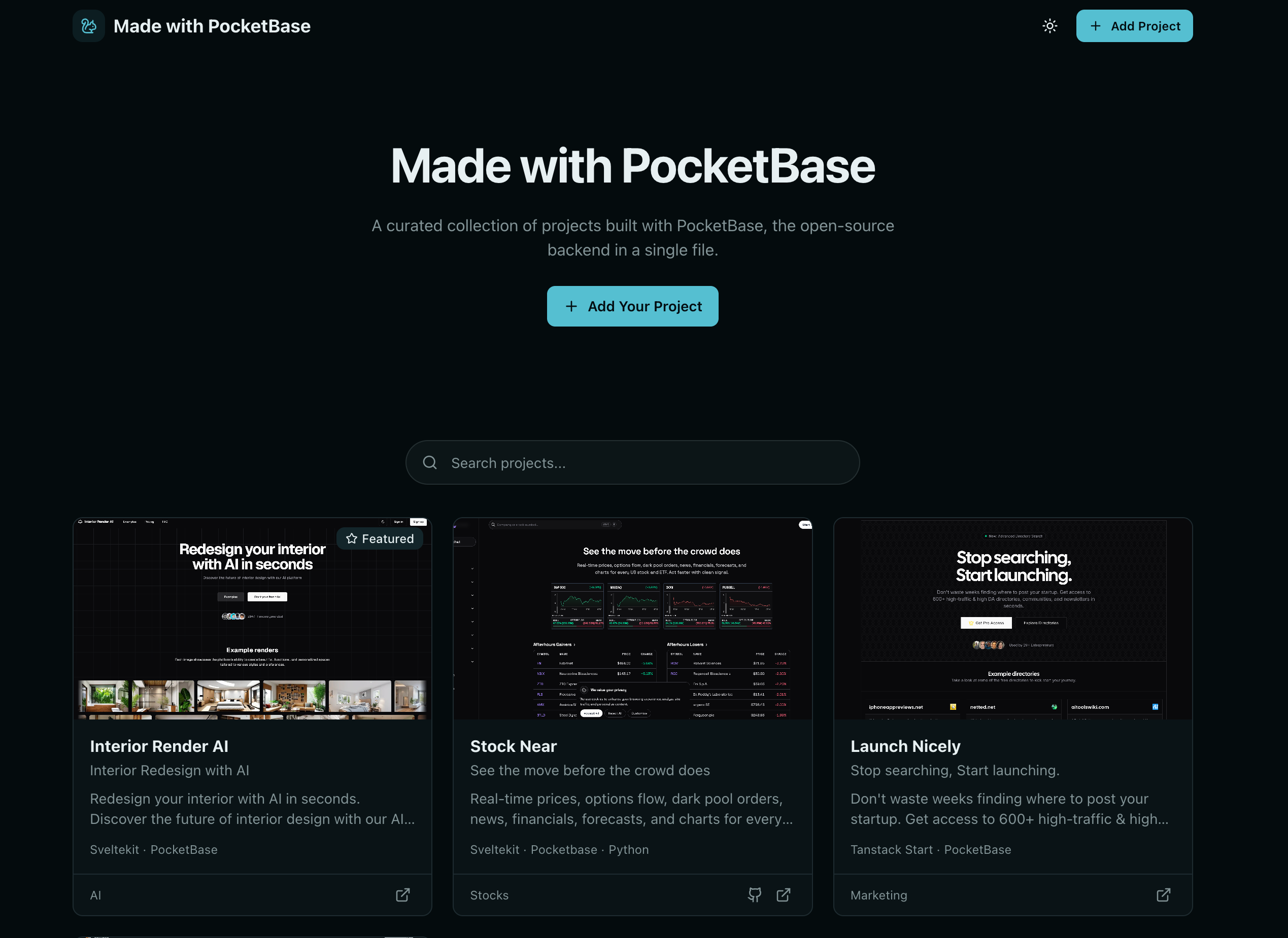 Made With Pocketbase screenshot